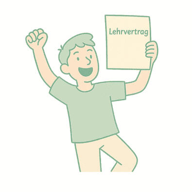 Doodle - Jubel mit Lehrvertrag - Persönliches Coaching Doodle - Jubel mit Lehrvertrag - Persönliches Coaching